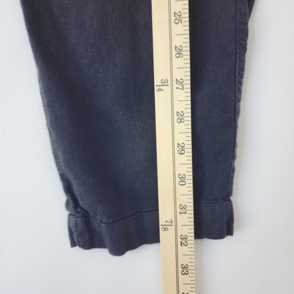 Lands End Linen Blend Pants Bundle 3 Pairs Black Lavender Tan Womens Size Medium - Picture 8 of 8